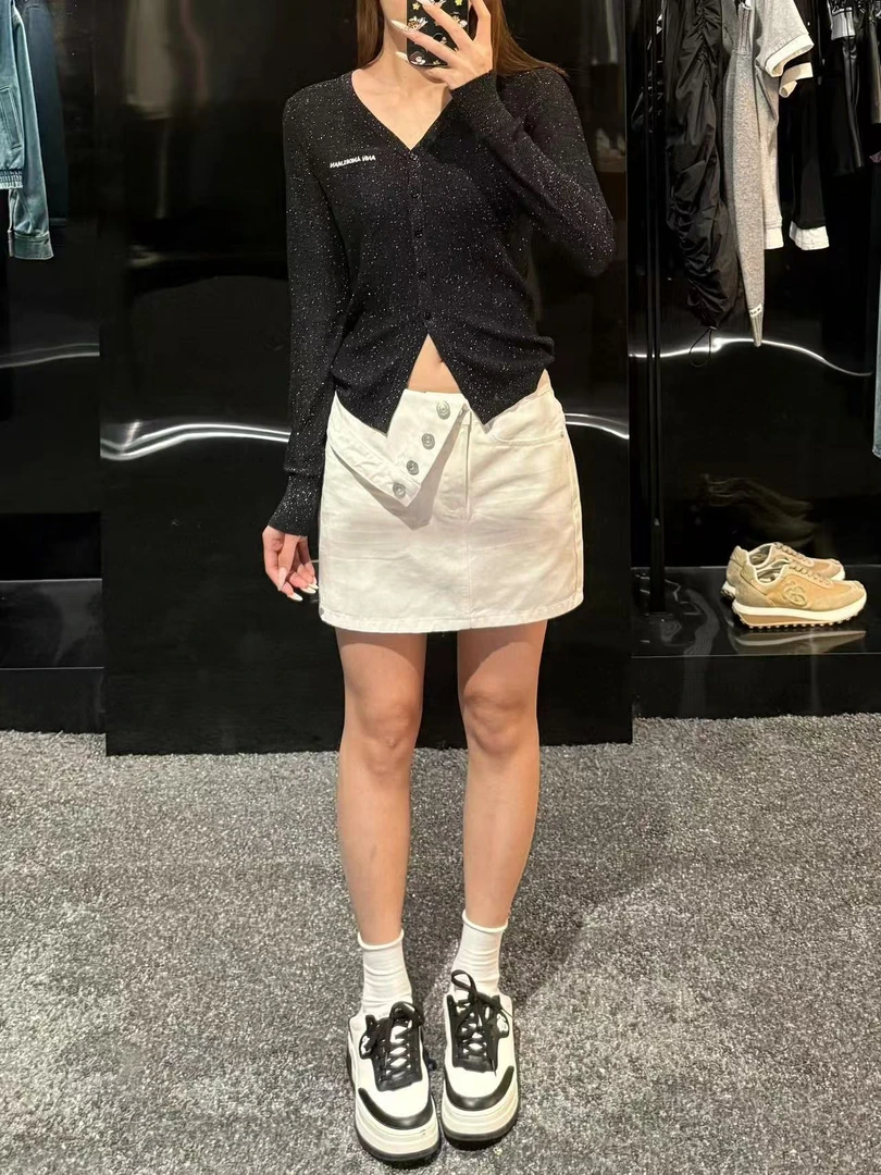 【琦GG】2025牛仔半裙小众不撞款做旧包臀裙