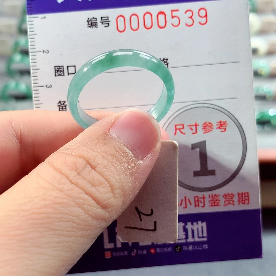 翡翠未镶嵌戒指27号
