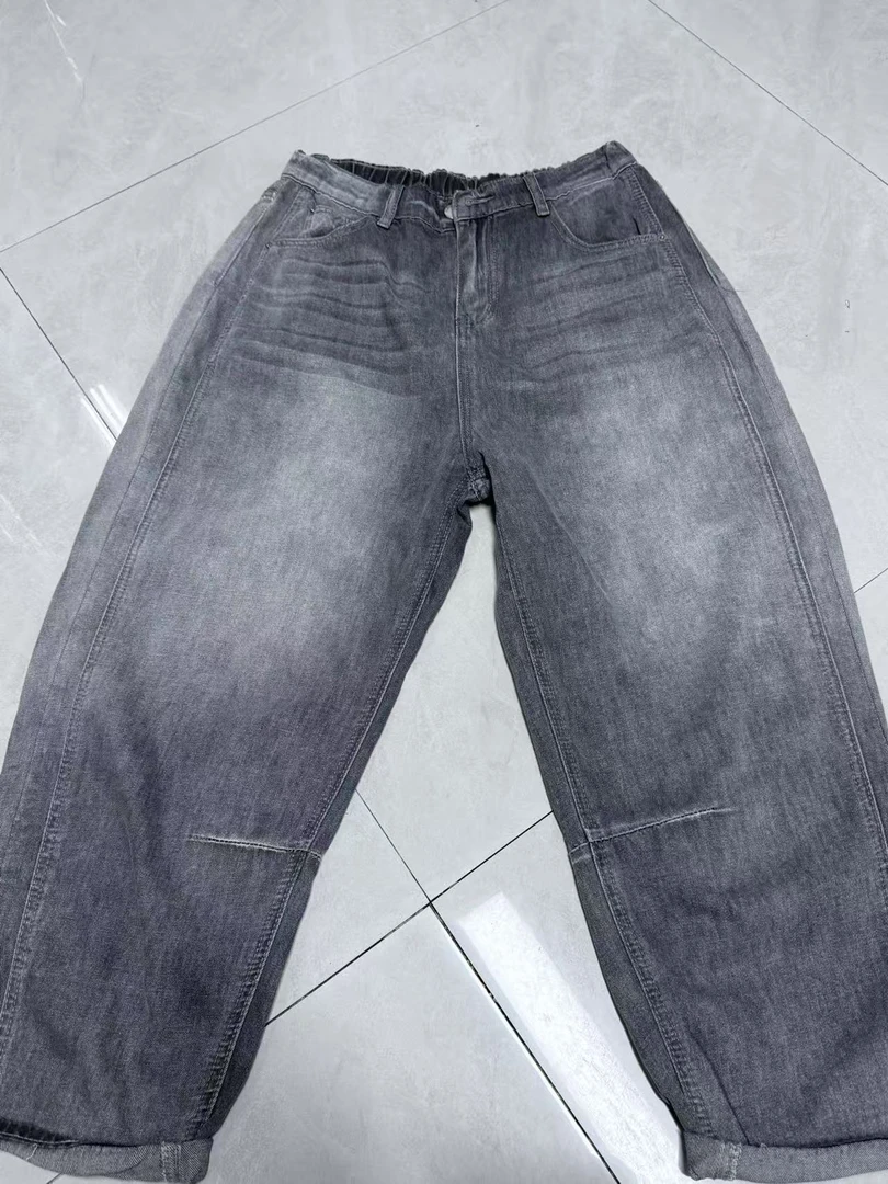 薄款长裤适中女常规牛仔裤裤子韩版--8502