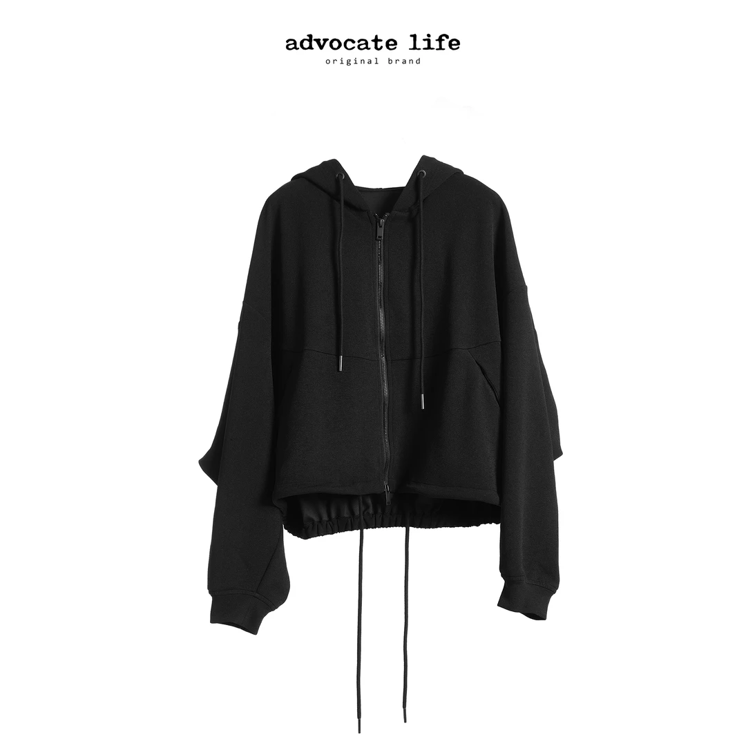 生活主张Advocatelife 春季短外套连帽上衣宽松百搭卫衣 JQ171313