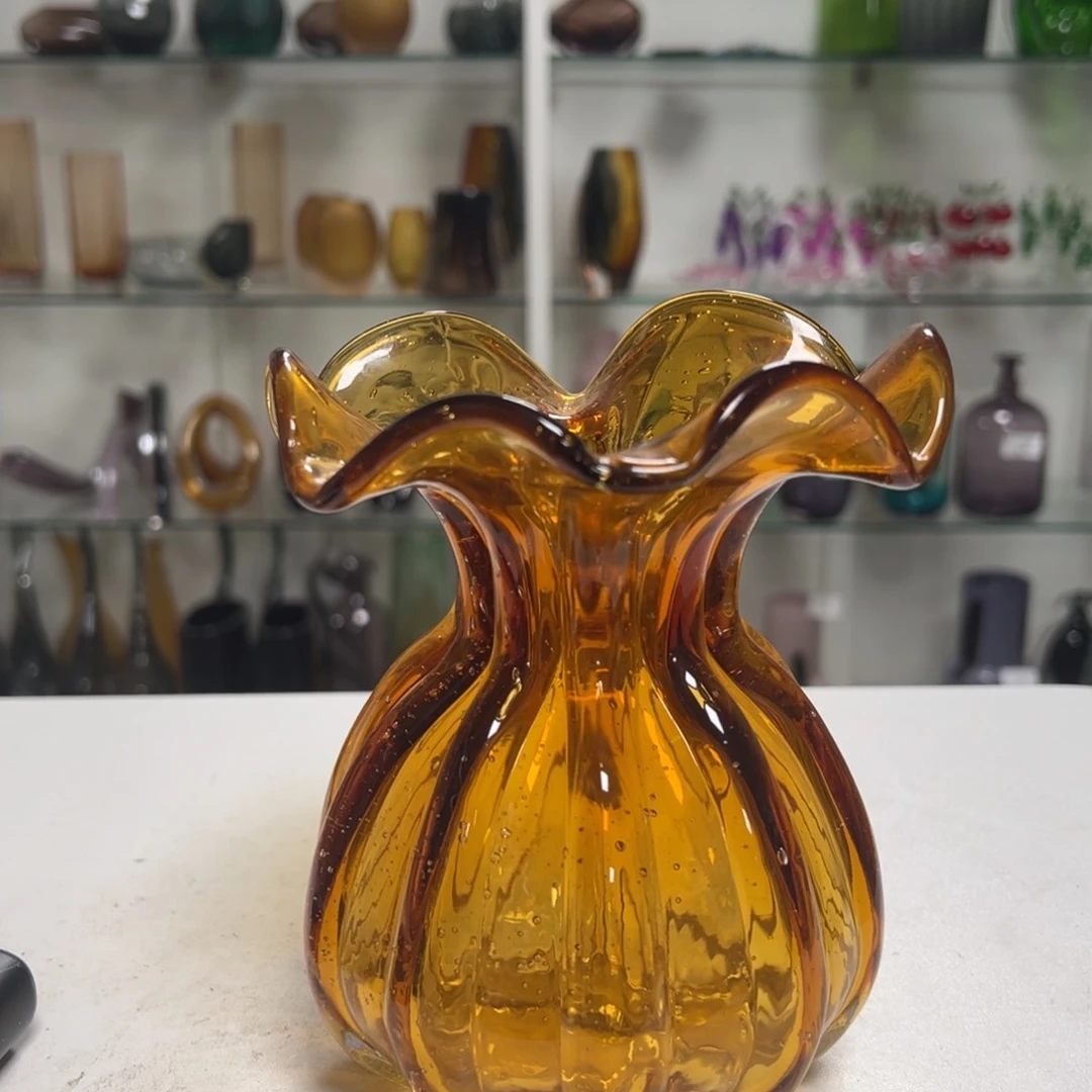 琥珀色气泡花瓶高度18