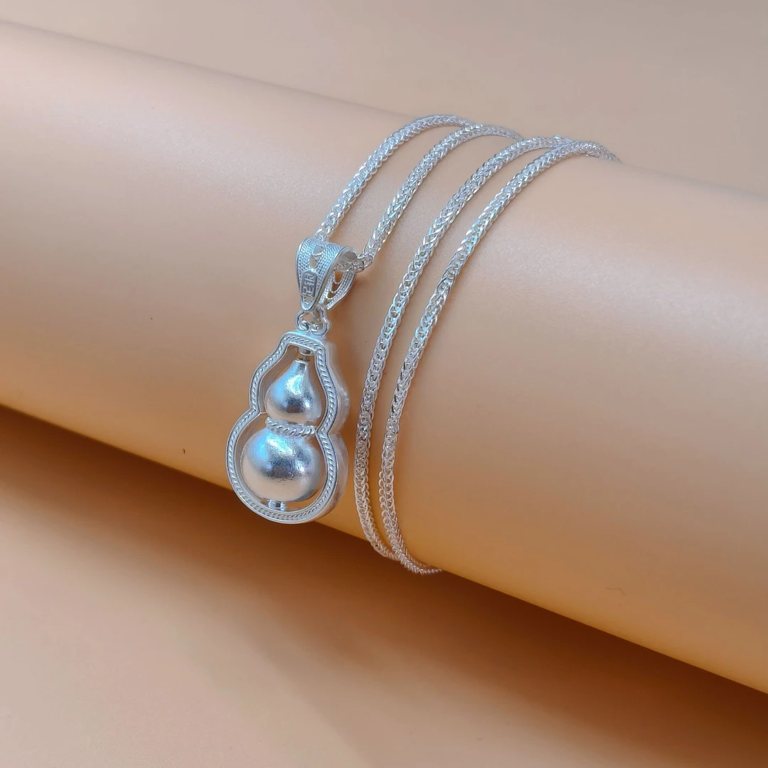 坠链均足银 [半亩银田] 时来运转葫芦套链 轻奢百搭时尚小众简约