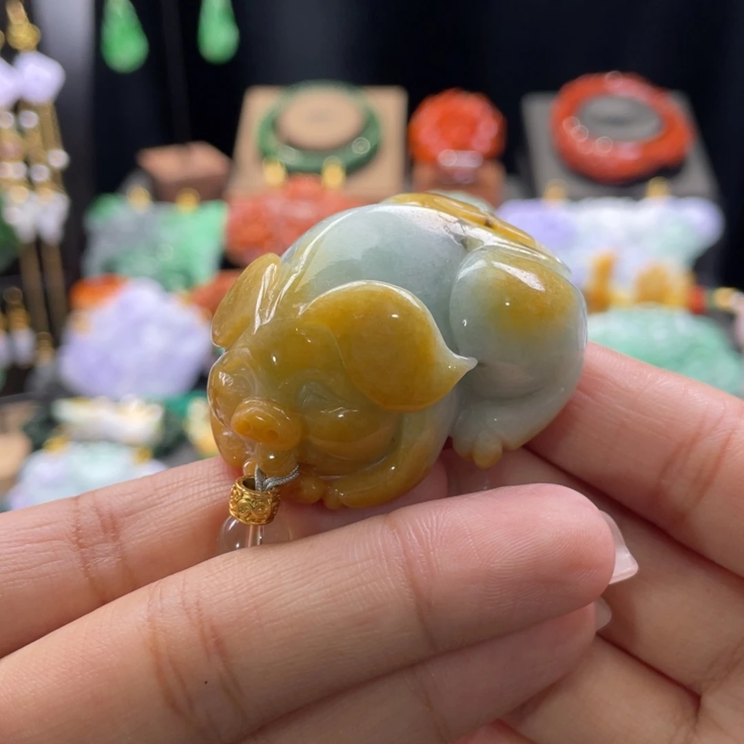 翡翠颈饰未镶嵌代编织