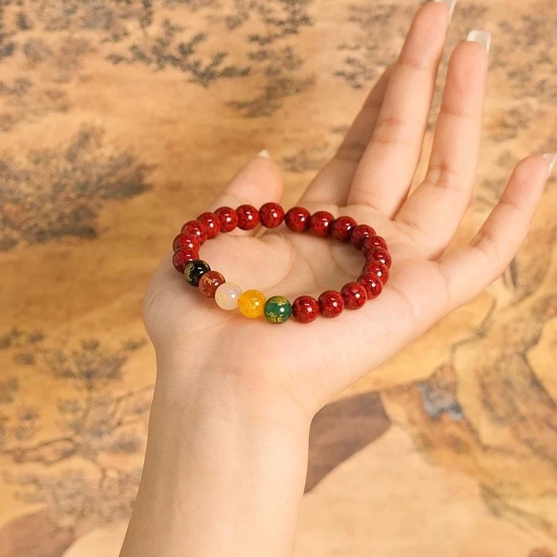 10mm晶体砂手链朱砂晶体手串