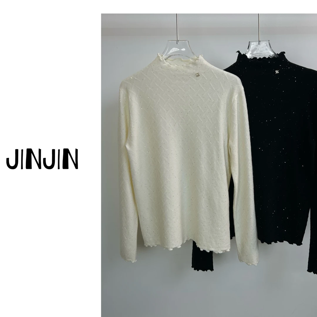 【JINJIN】2025秋冬新款小众设计款半高领上衣（0015）NO退NO换夏季