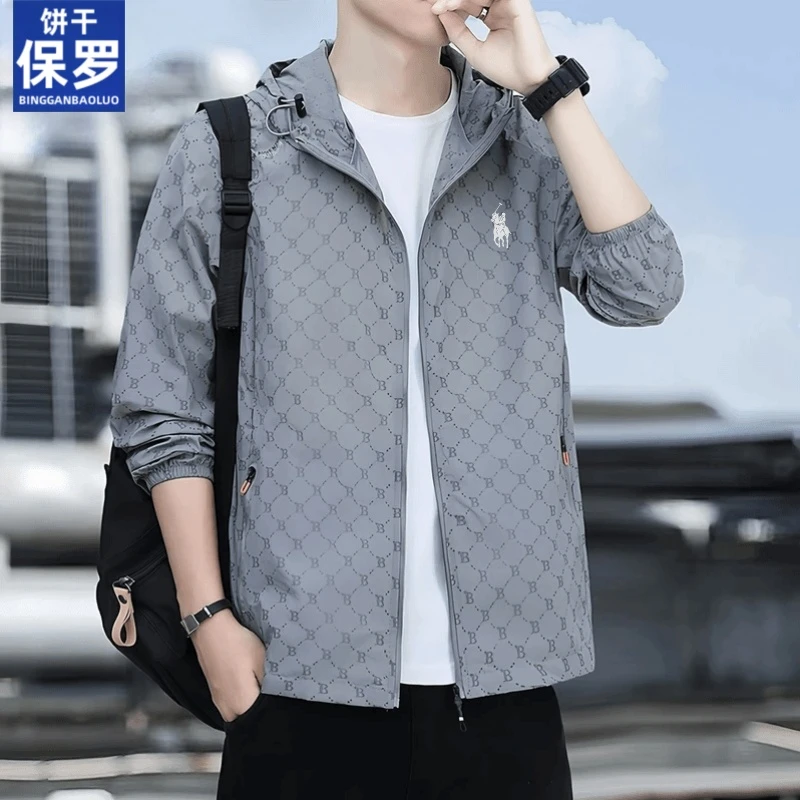 饼干保罗防晒衣男夏季户外大码宽松钓鱼速干透气防紫外线皮肤衣薄