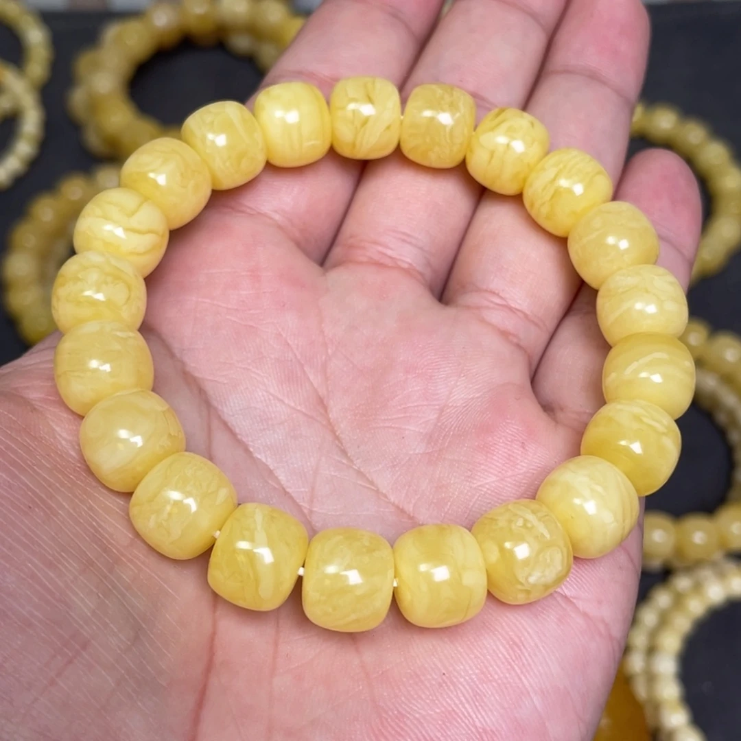 蜜蜡未镶嵌裸石虎皮纹千层雪蜜蜡11.5mm