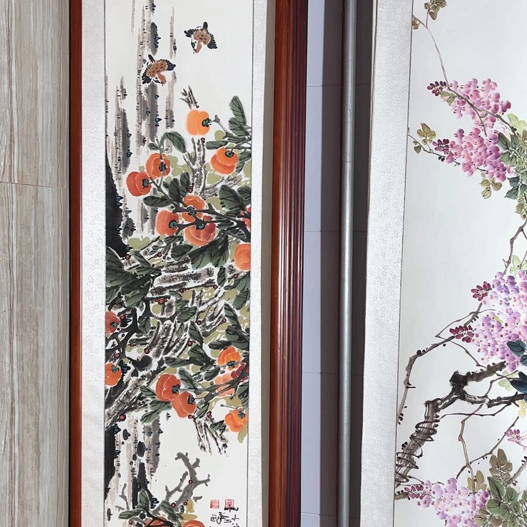 清***和国画书画作品带框163×48