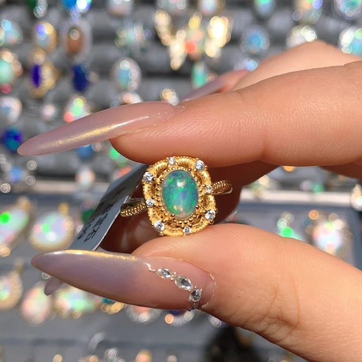 欧泊欧泊吊坠t银S925镶嵌