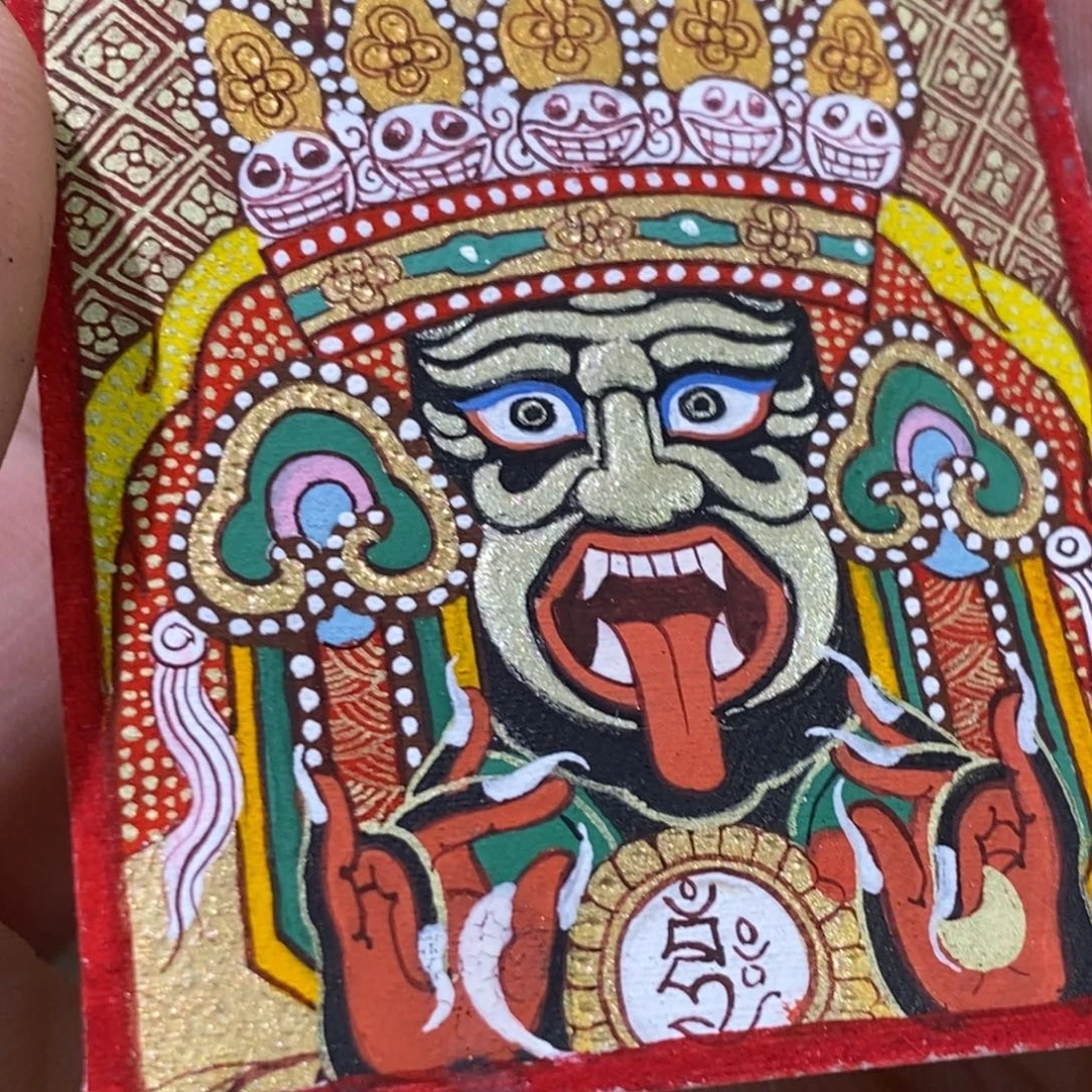 吊坠扎基拉姆，热贡纯手绘唐卡，假一罚四