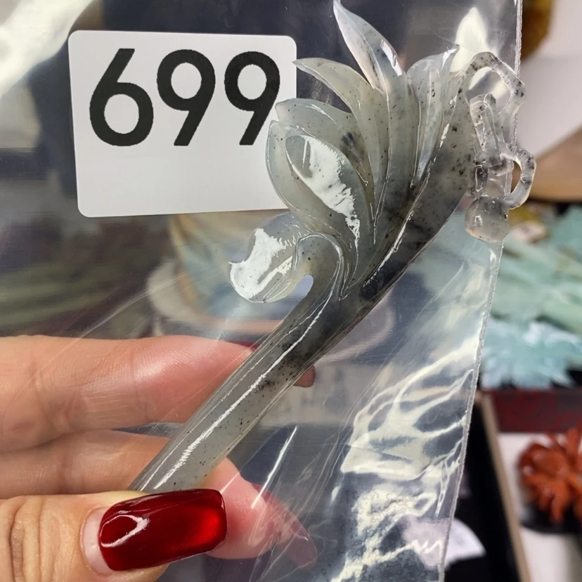 【闪购商品】岫玉发饰未镶嵌摆**墨