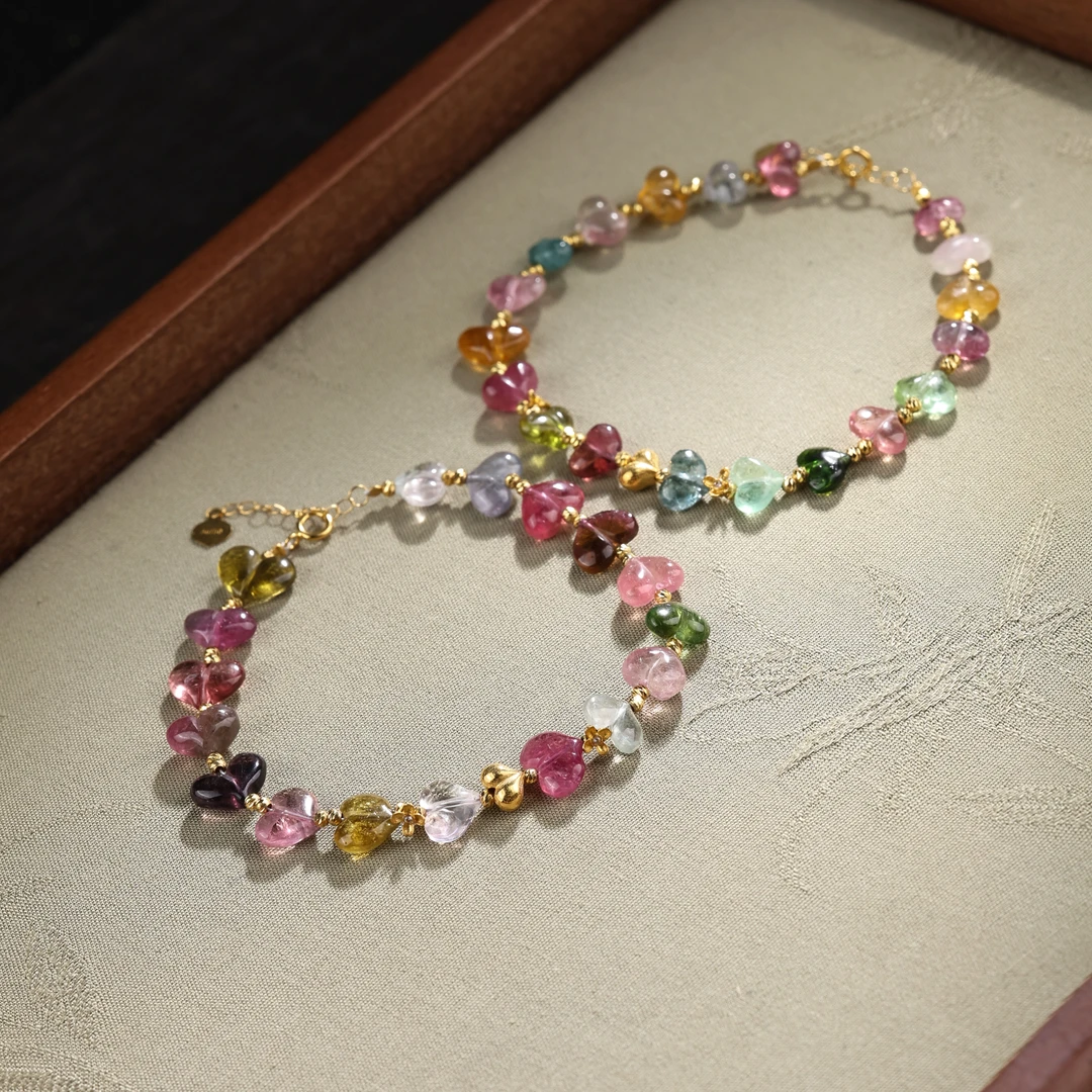 【举石臻选】TA0720-3793-376碧玺手链18k（一件/多样性发）E