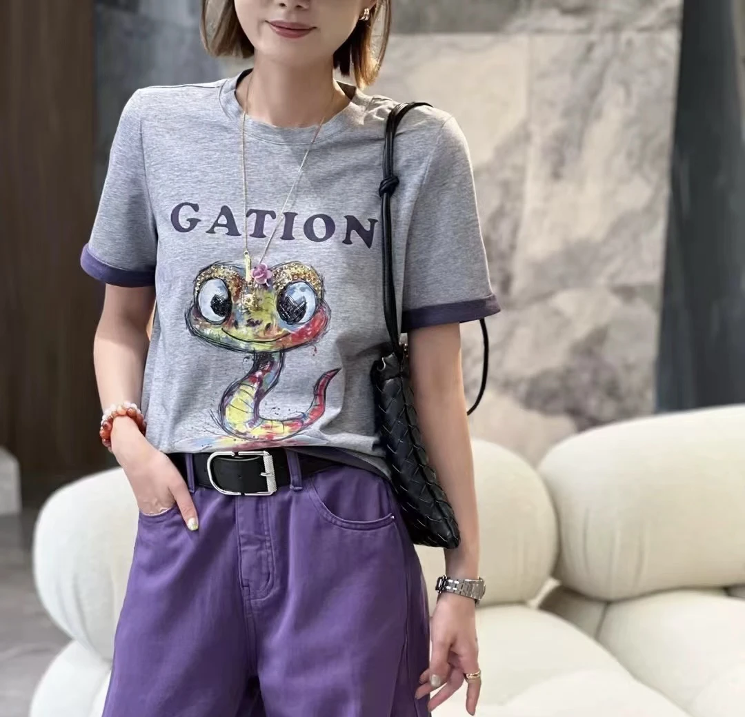 【JINJIN】2025D夏季新款小众设计T恤短袖（0162）NO退NO换