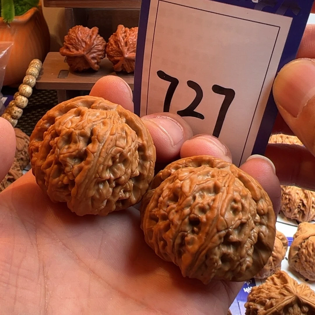 文玩核桃把件全品球白41肚43尺寸727号