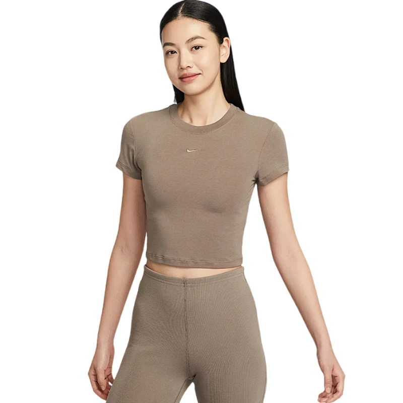 Nike耐克女子 CHLL KNT 运动休闲短袖T恤修身瑜伽圆领 HF9539-233