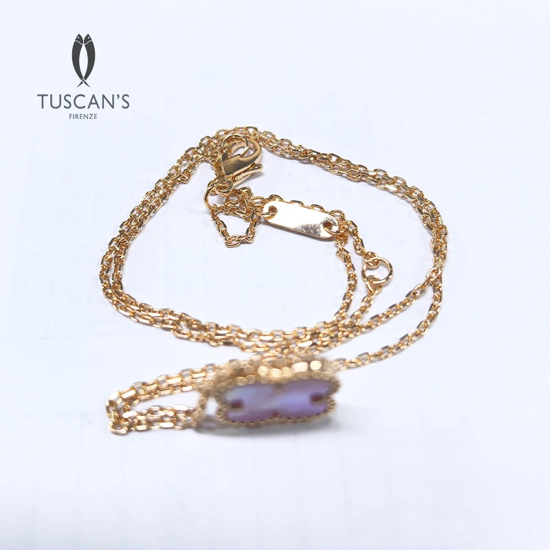 TUSCAN'S 合金贝壳项链  美拉德配饰轻奢百搭项链颈链时代集团