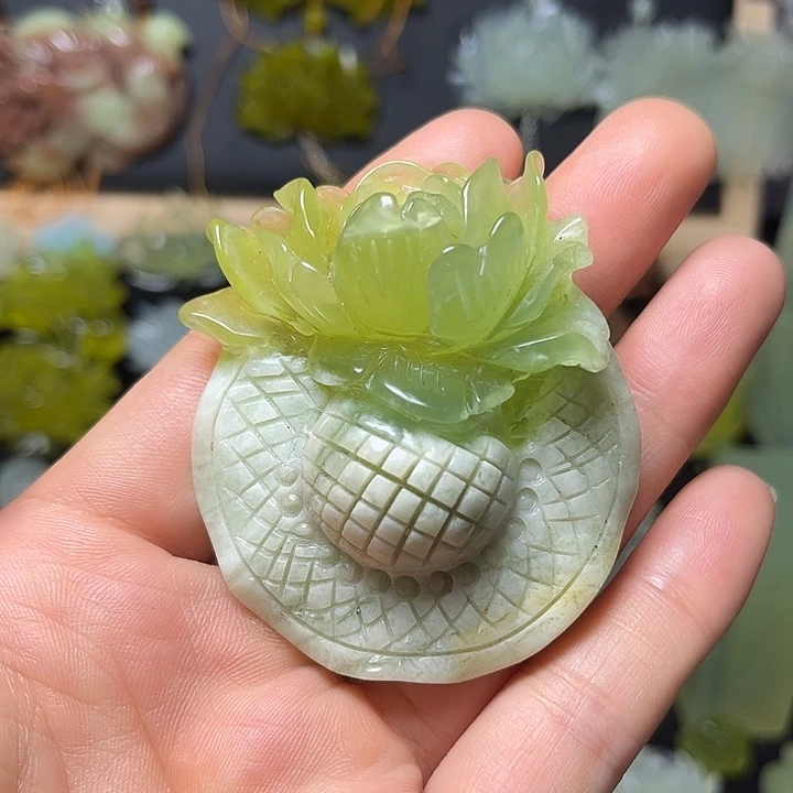 蛇纹石玉未镶嵌发饰