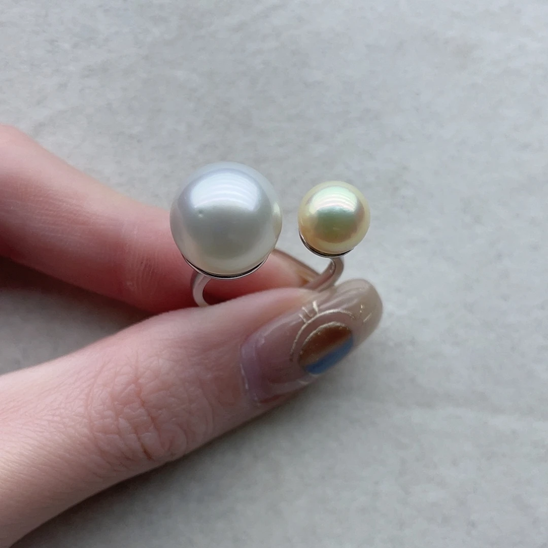 海水珍珠银S925镶嵌戒指138