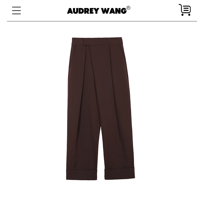 AUDREYWANG雅痞风极简西裤11929