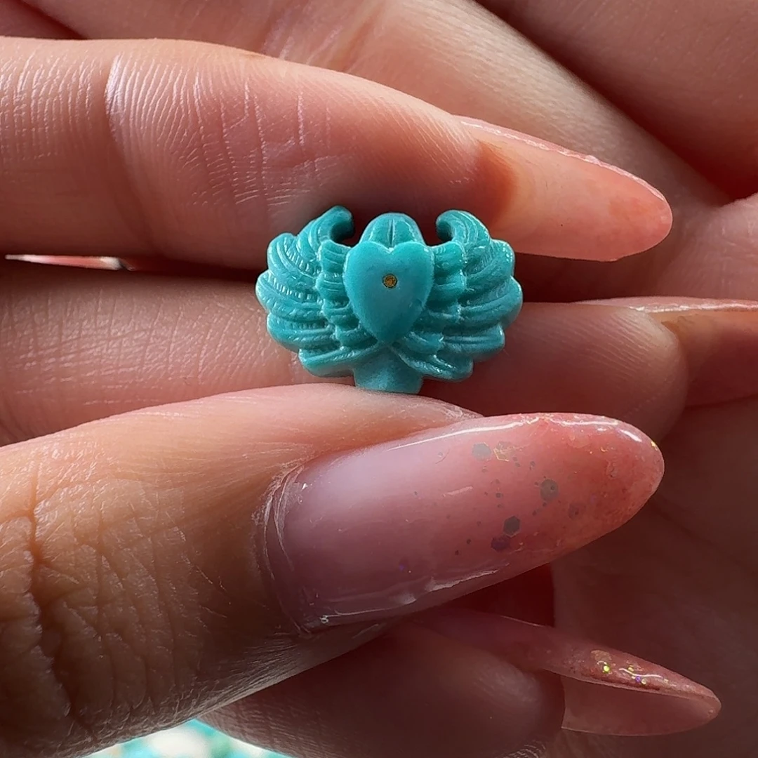 绿松石未镶嵌吊坠(不含链)小翅膀