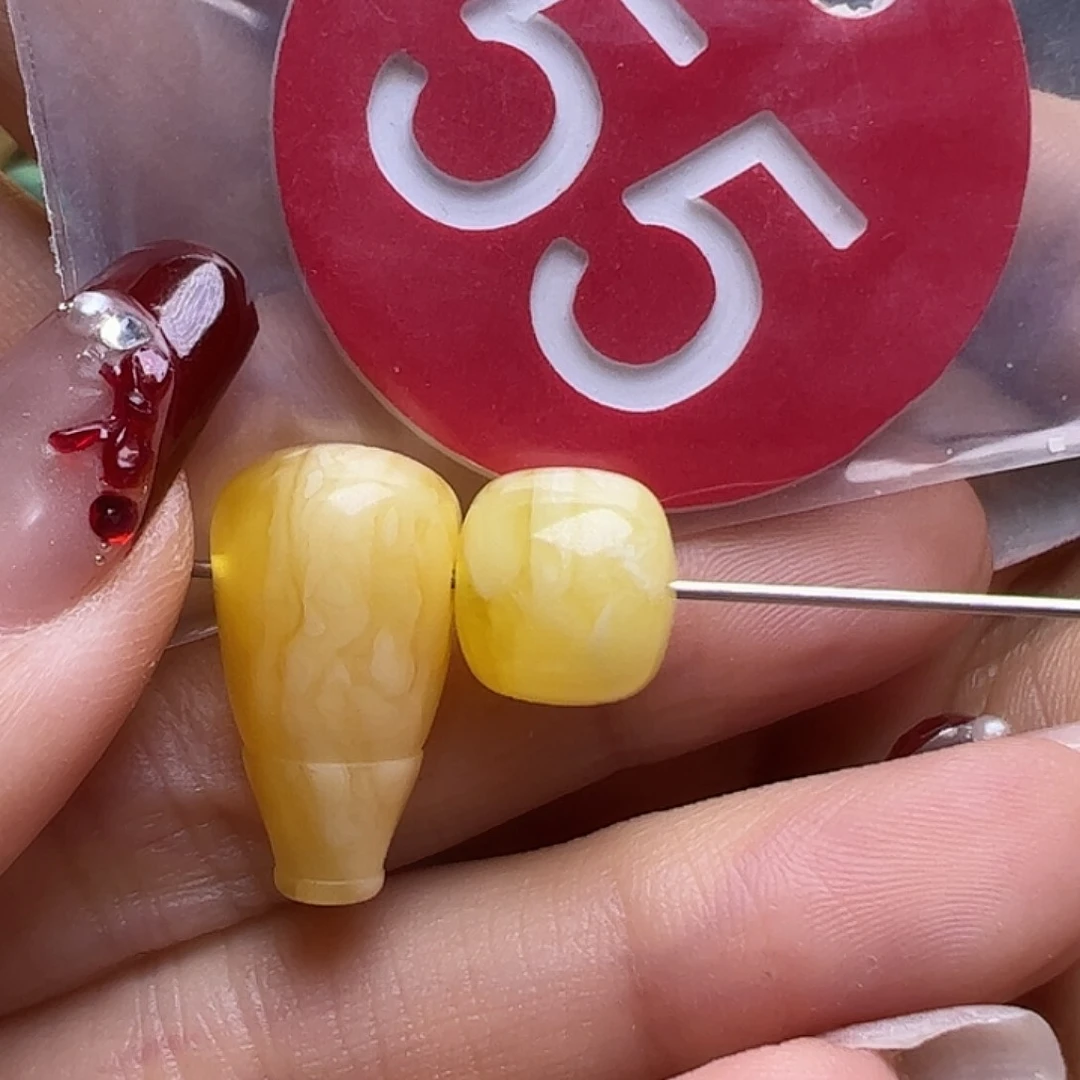 蜜蜡未镶嵌珠宝奇石10mm三通10mm老型虎皮套装