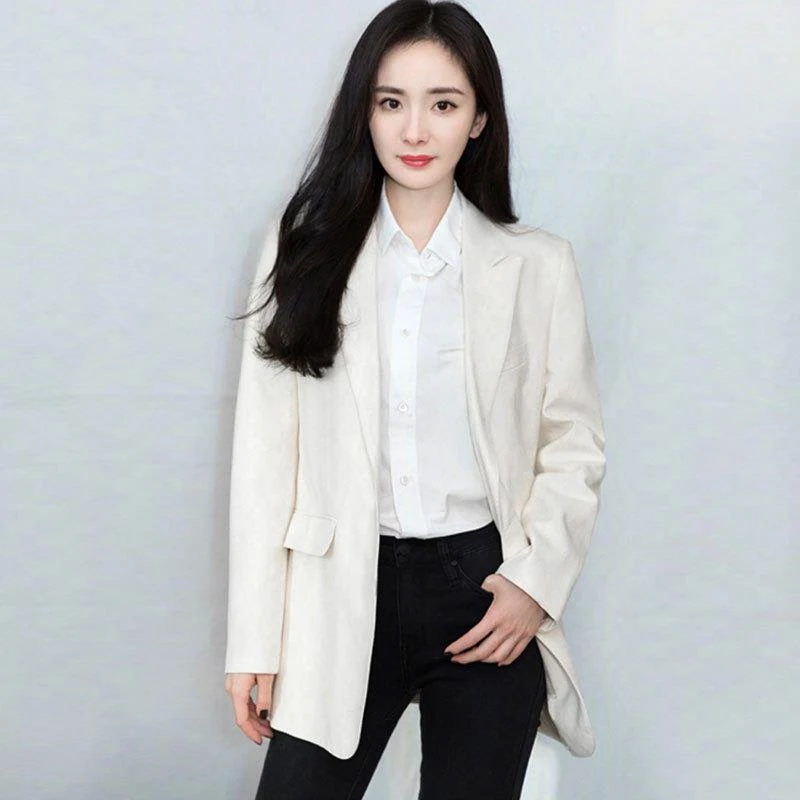 THEORY ERROR秋装新款大码西装外套女网红胖时尚长袖宽松西服女斤