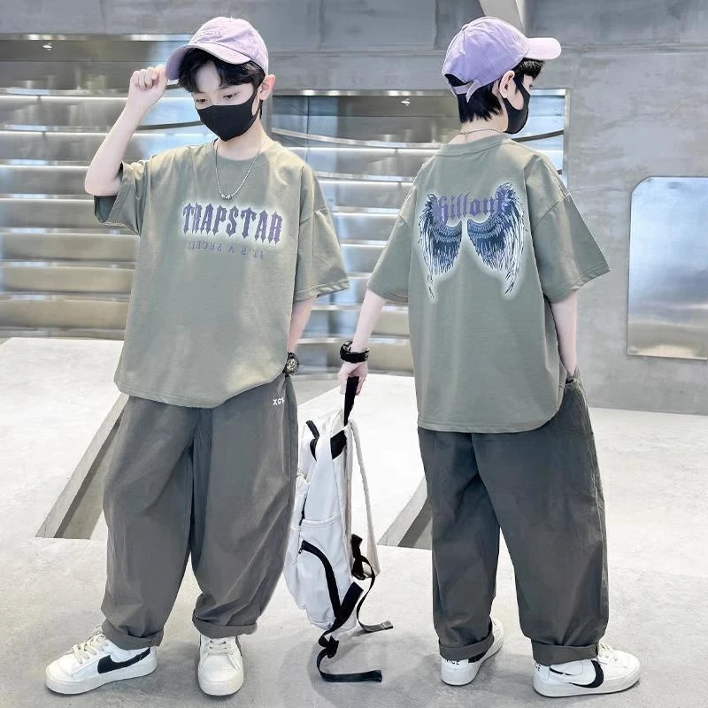 夏季男童韩版2025夏季套装运动中大童夏装韩版炸街帅气潮流洋气