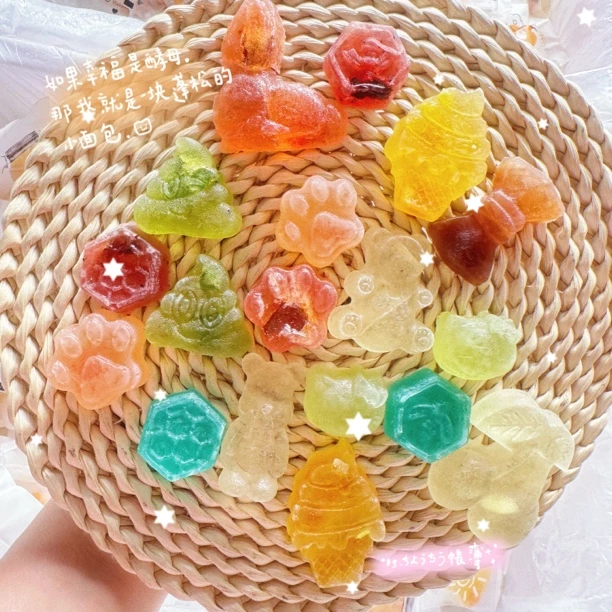 【主播推荐】网红琥珀糖高颜值宝石糖水晶糖咀嚼糖水果糖