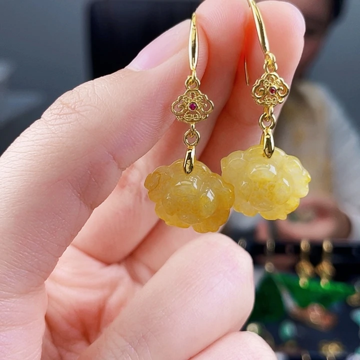 翡翠耳饰未镶嵌饰品