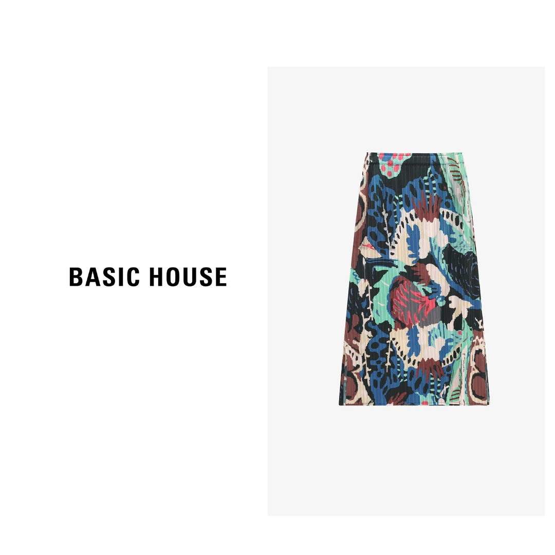 Basic House/百家好时尚休闲女士百搭夏季宽松半裙-B0625B5DVY2