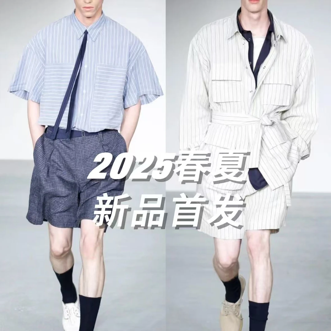 春夏新款短袖刺绣拼接设计男士T恤6703