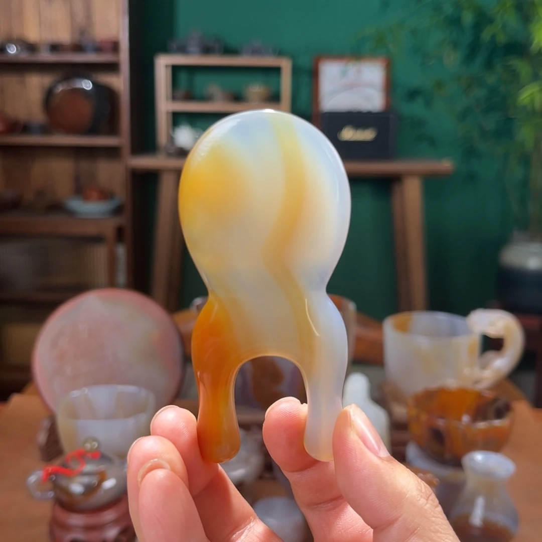 玛瑙/玉髓未镶嵌鼻刮