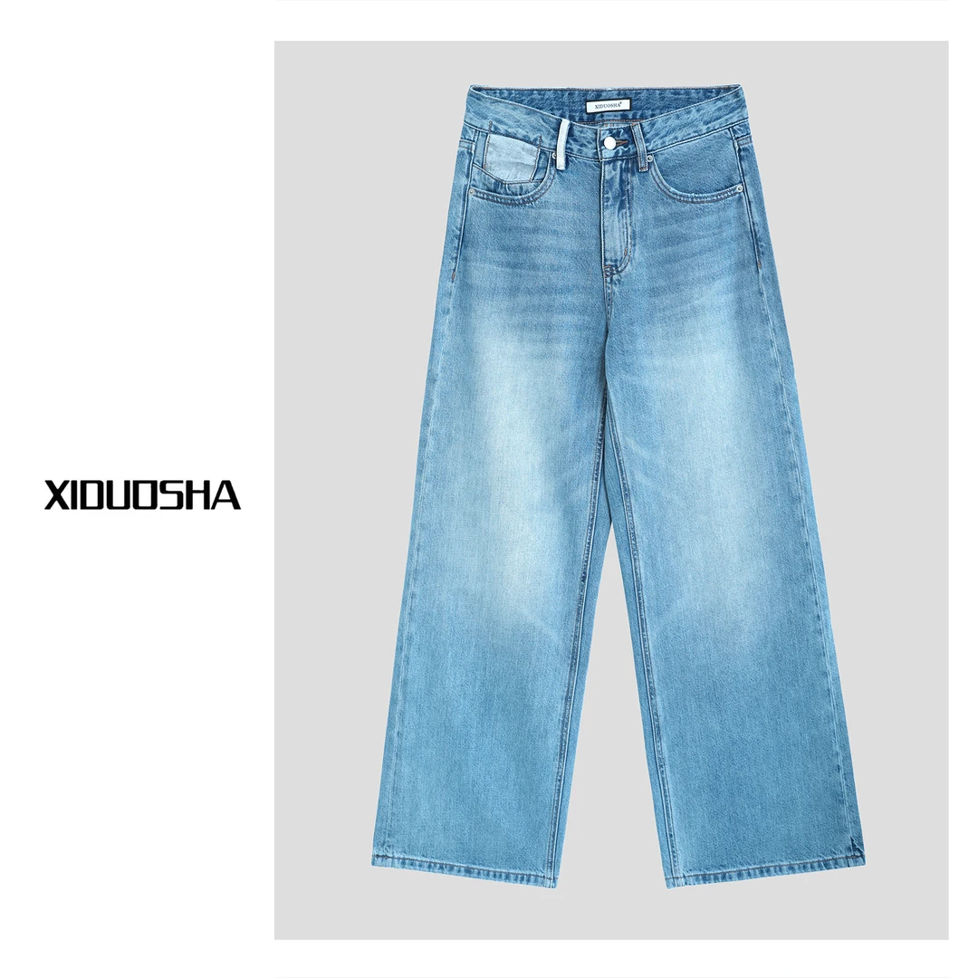 XIDUOSHA/喜朵莎 进口软牛仔欧版显瘦牛仔直筒裤XDS503317