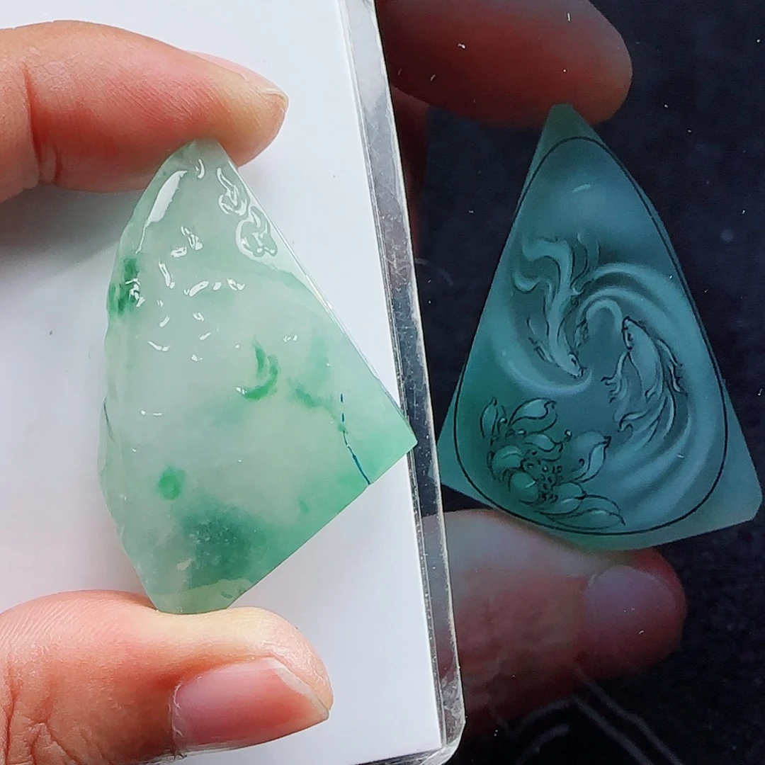 定制翡翠未镶嵌缅甸天然A货翡翠含老师工艺