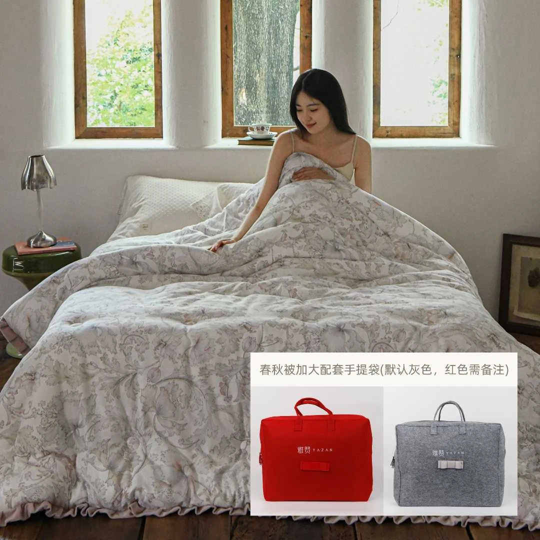 雅赞加厚冬被单人水洗被可机洗轻盈贴肤保暖不闷热免被套被子