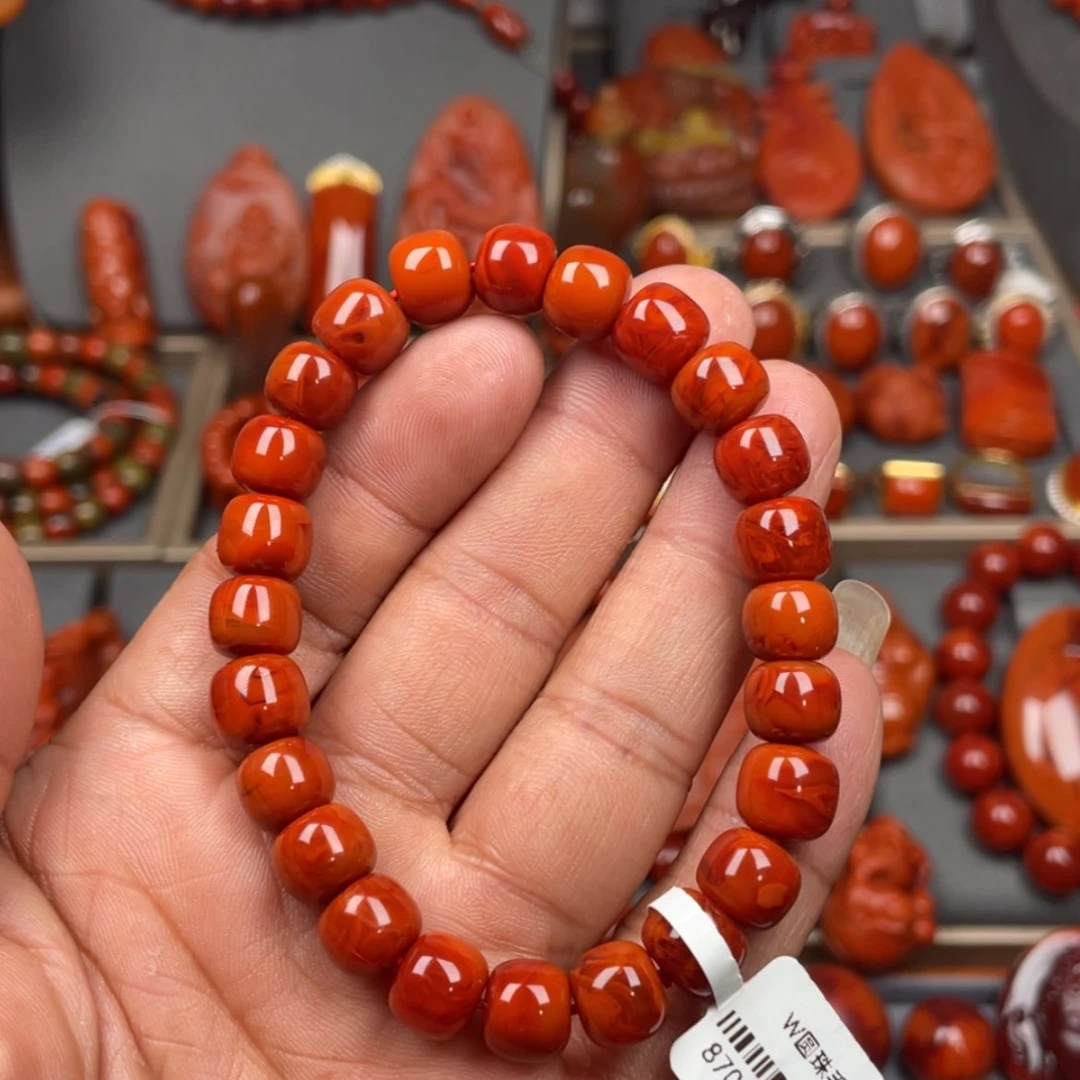 【闪购商品】南红玛瑙珠宝奇石未镶嵌单圈9