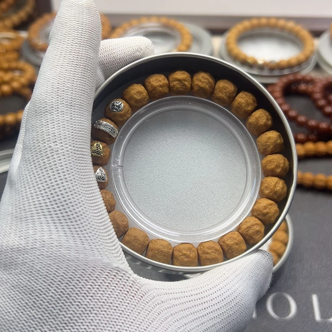 猴头核桃手串龙蛇之变925银四标全品无暇