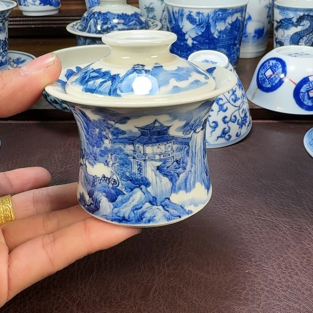 瓷片冲*现代景德镇陶瓷手绘茶具