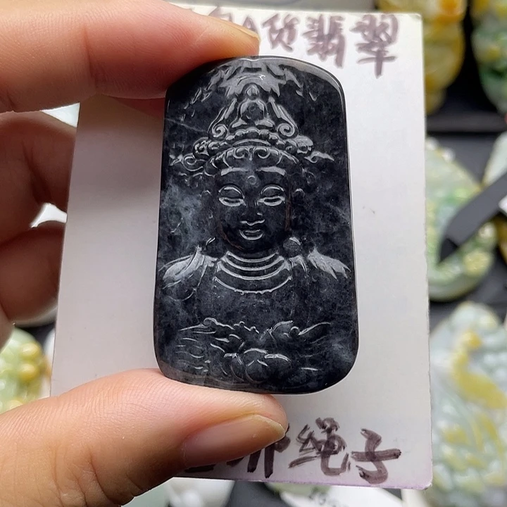颈饰未镶嵌翡翠天然翡翠