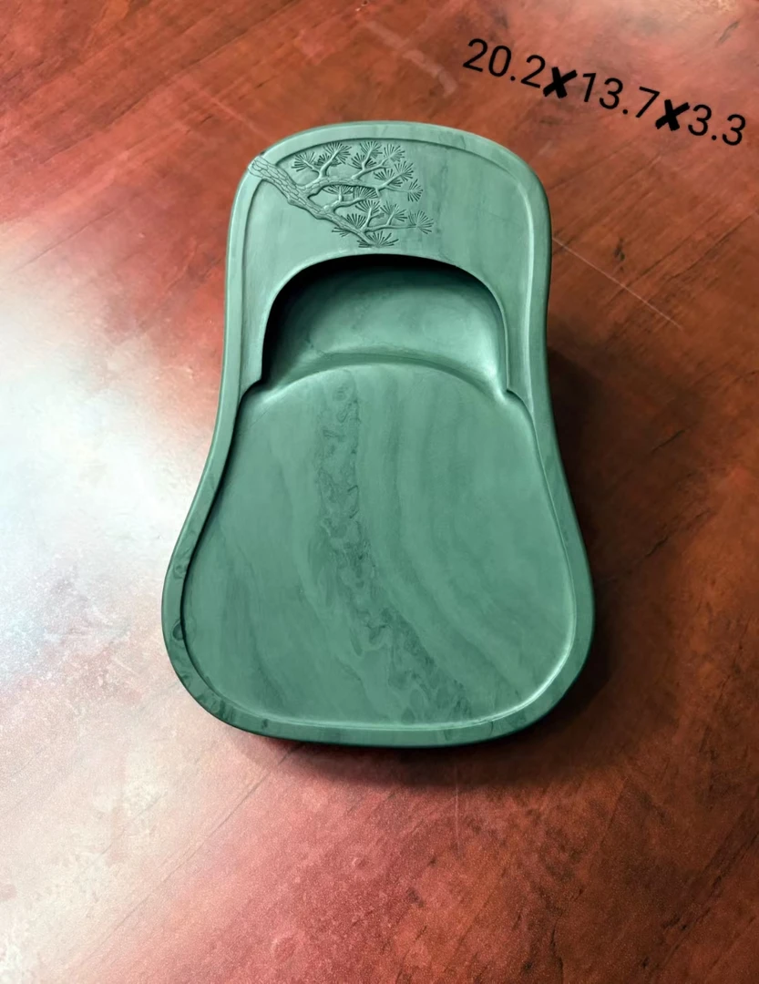 非遗甘肃洮砚砚台四大名砚喇嘛崖老坑鸭头绿水泉老坑石质细腻
