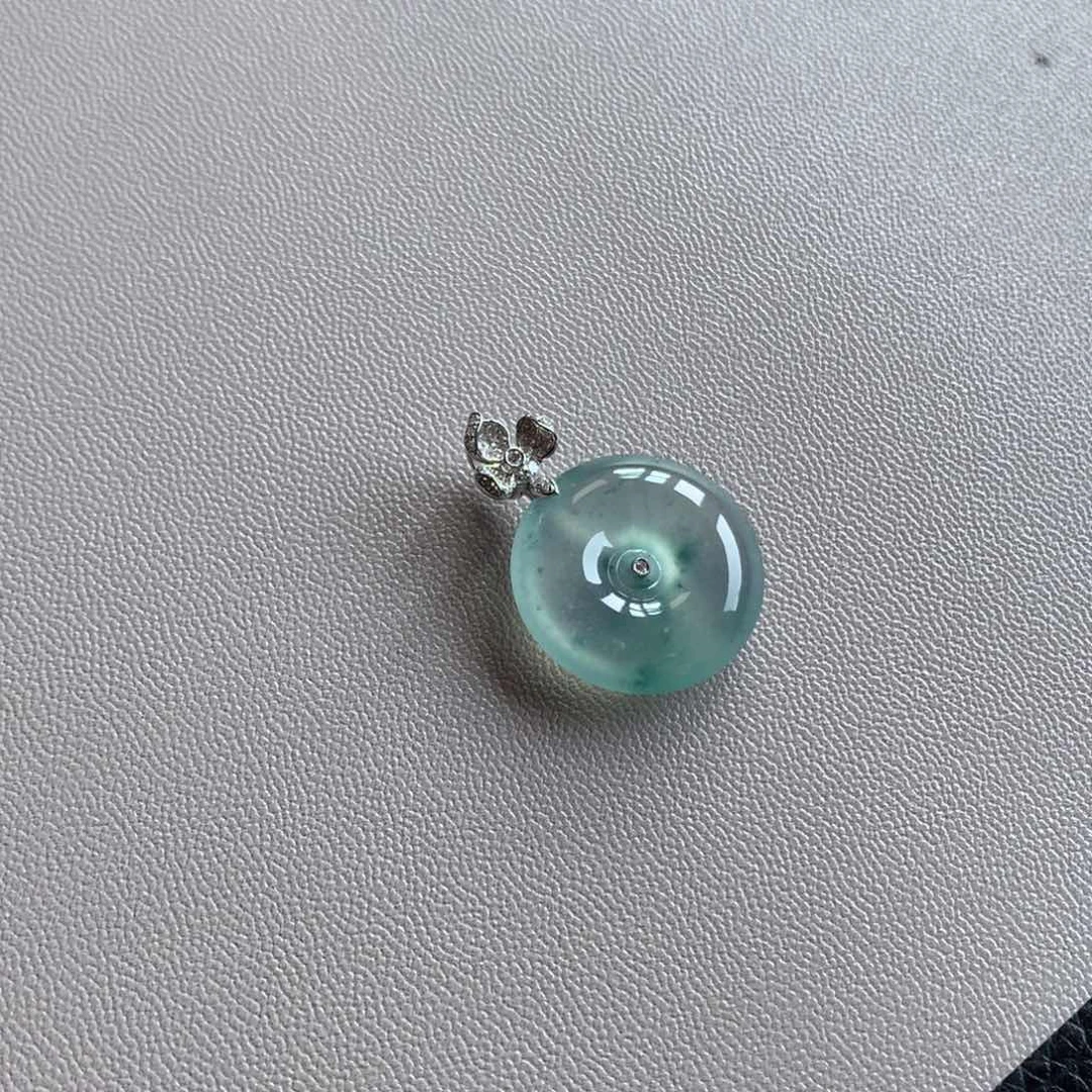 翡翠颈饰未镶嵌天然缅甸翡翠吊坠19.7-6.2