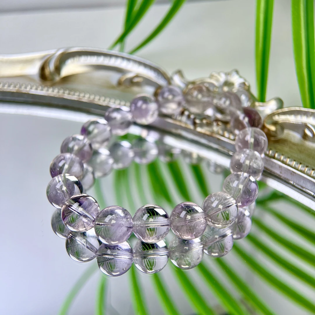 玻利维亚紫水晶 圆珠单圈手串11-15mm+合集 FX-5801