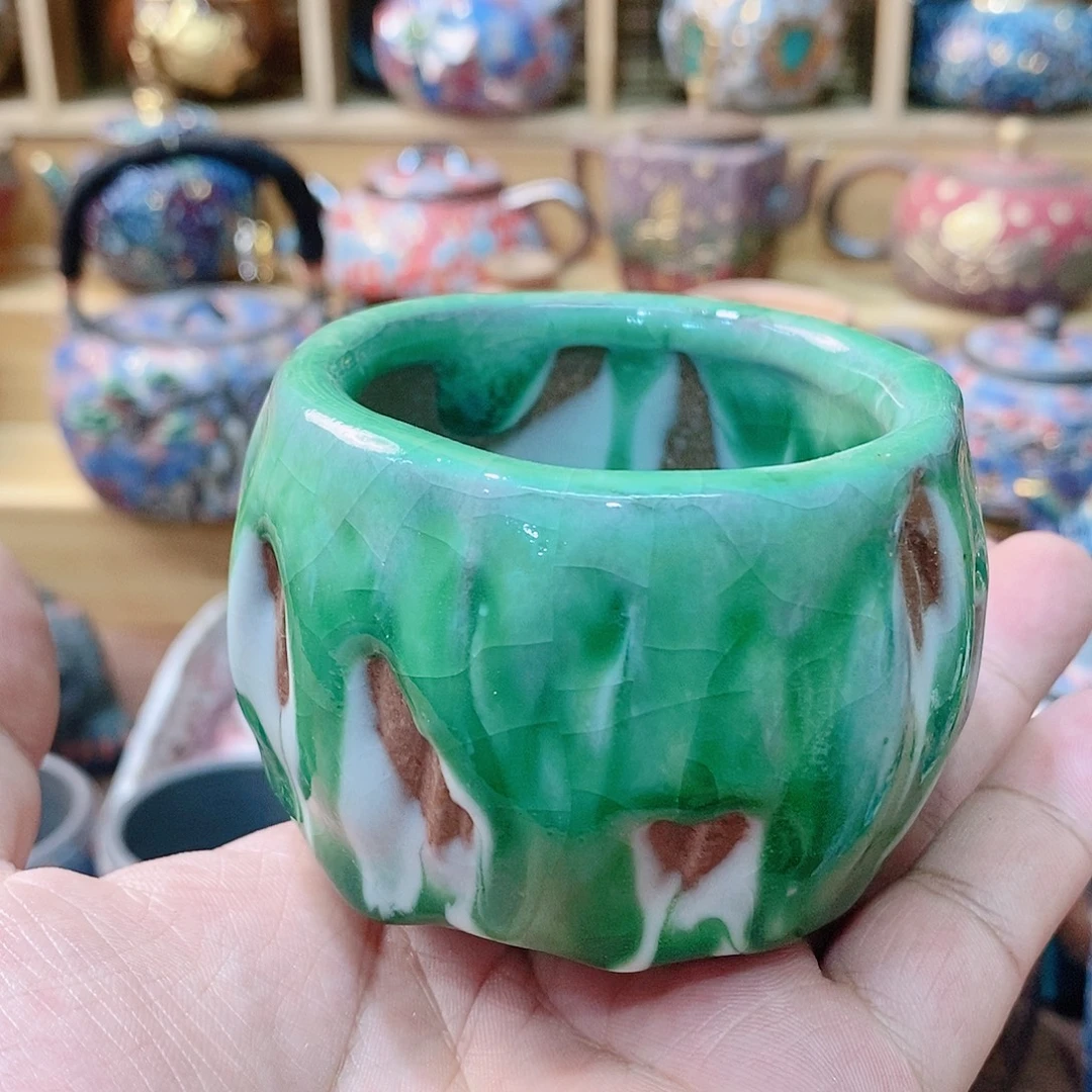 粗陶志野柴烧茶器
