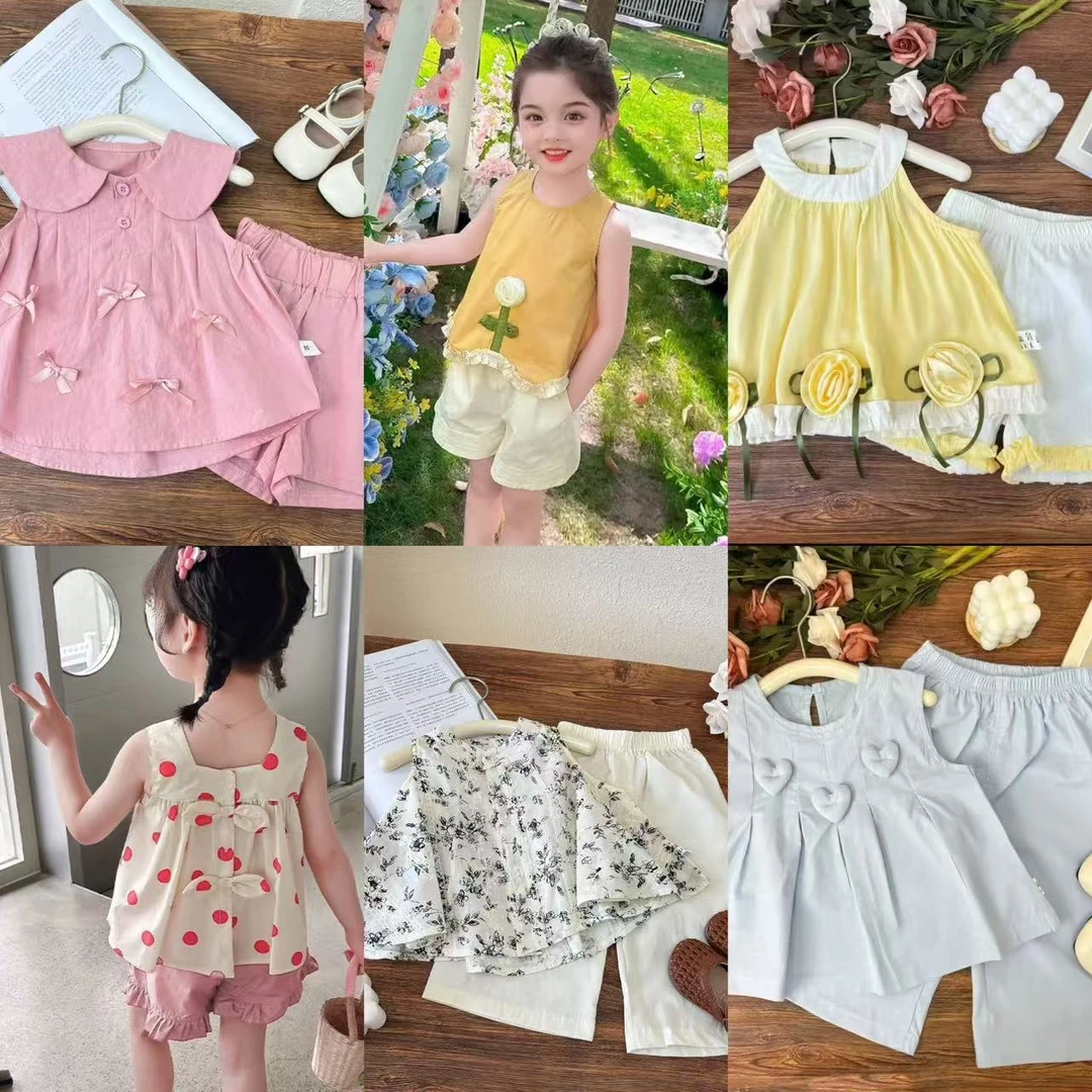 1【新中式组合豆沙组合在这!!】夏款多件女宝组合一组一夏天就够了1