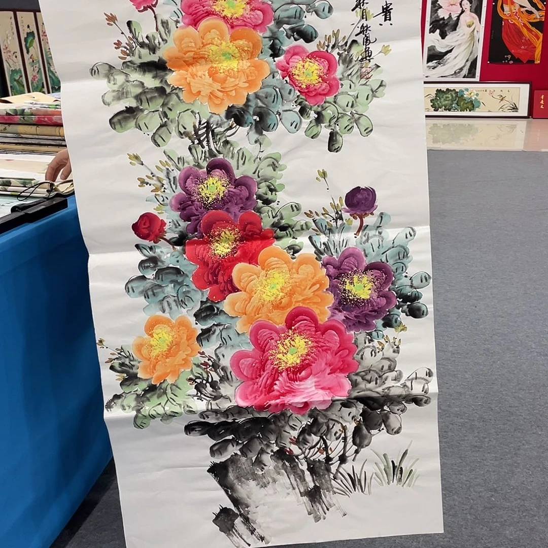 国画今天上午国画作品展示