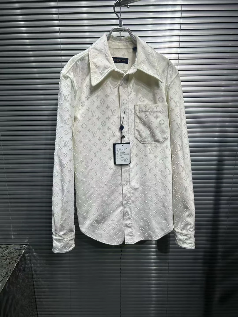 99新 LouisVuitton/路易威登 lv爆款丝绒浮雕丝绒衬衫外套/L码