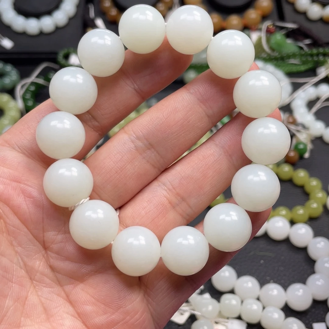 和田玉未镶嵌手链16