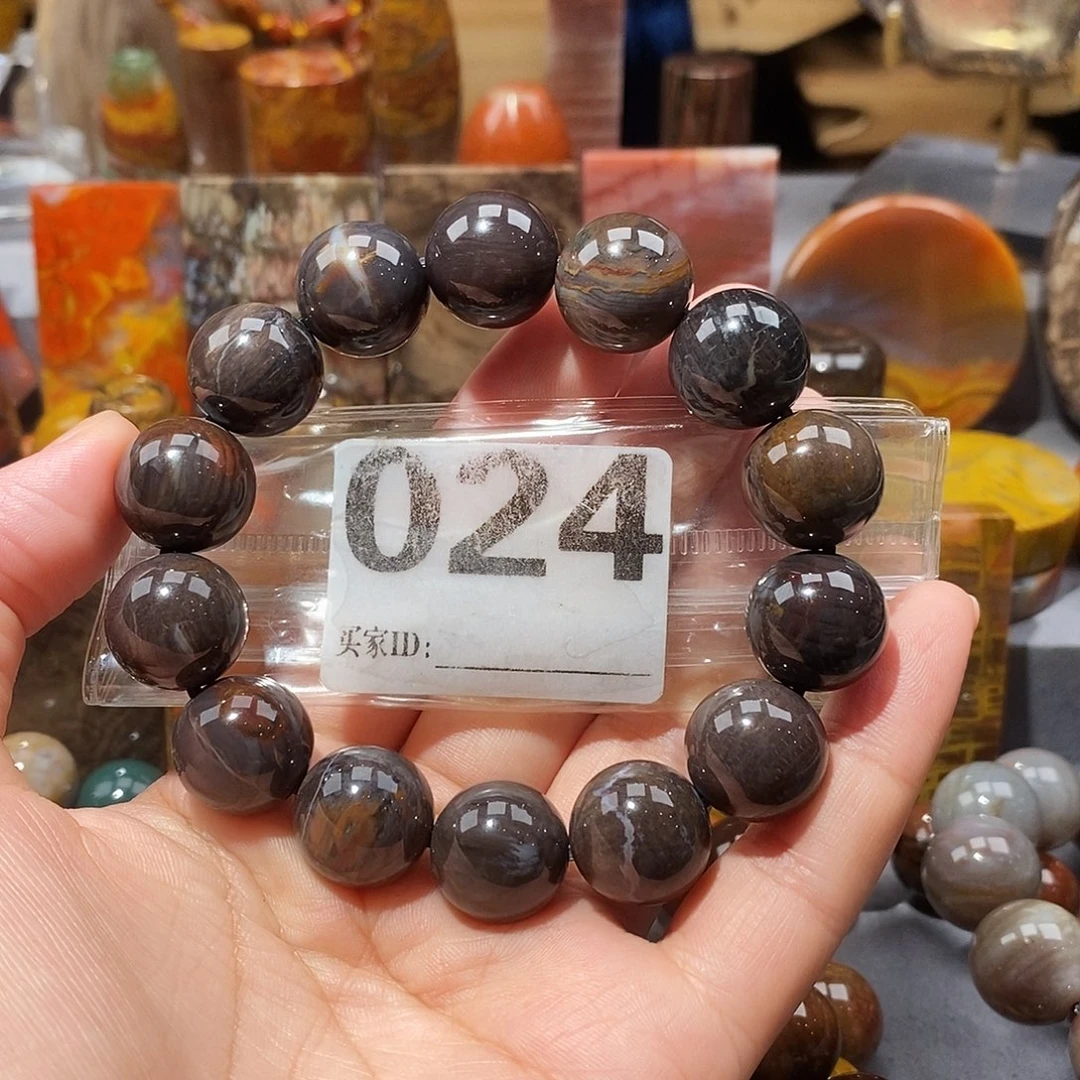 硅化玉天然北票硅化玉手串未镶嵌