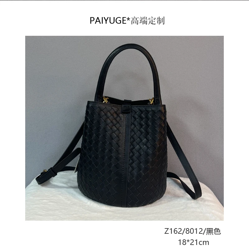 Z162/8012/黑色 高端订制手工蜡线编织女士单肩斜挎手提包656