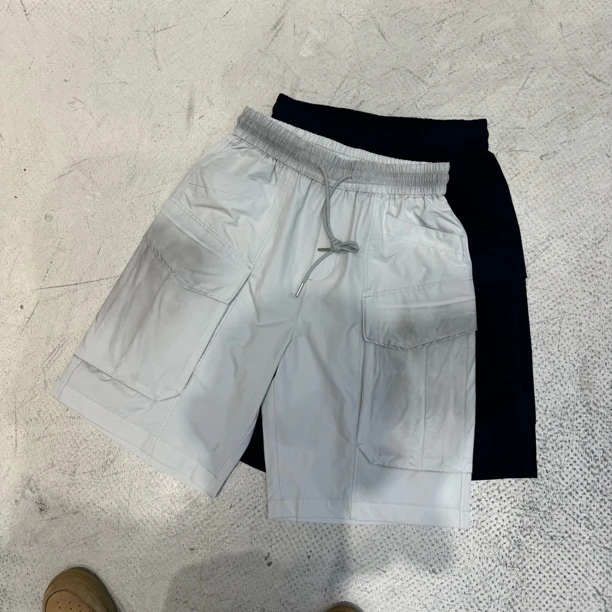 夏季新款高品质大口袋工装做旧扎染挺括舒适百搭透气男五分裤短裤